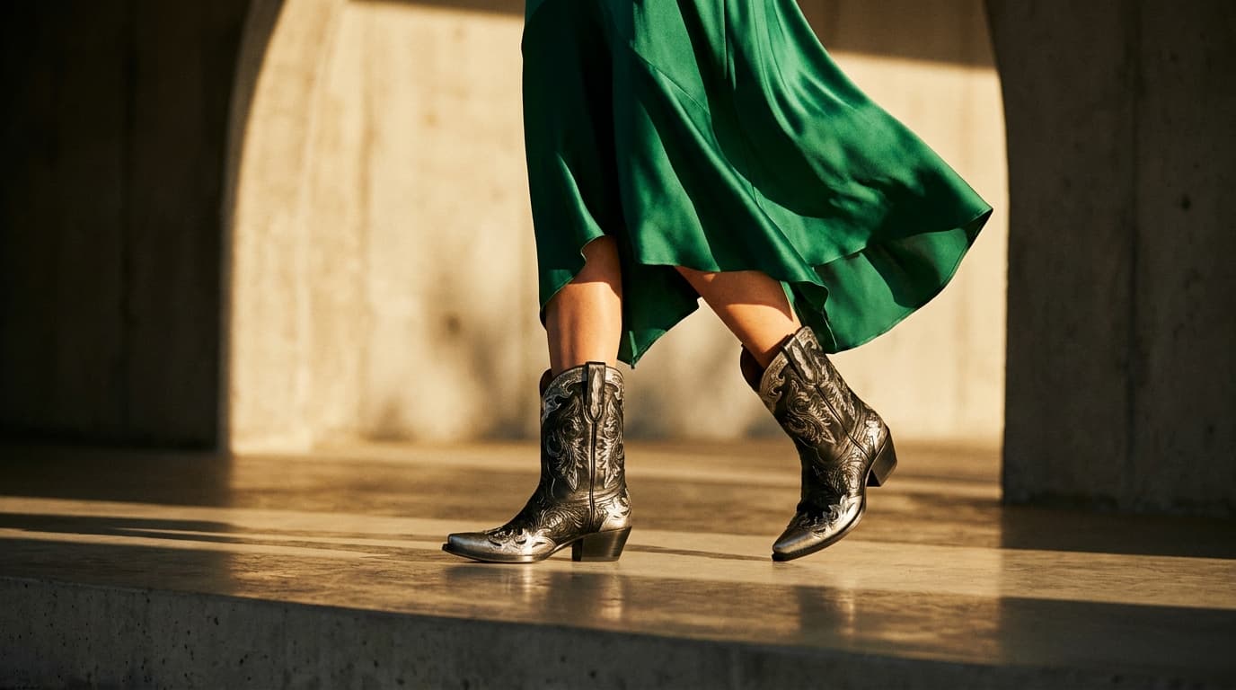 Cómo combinar botas cowboy: con vaqueros, vestido y falda