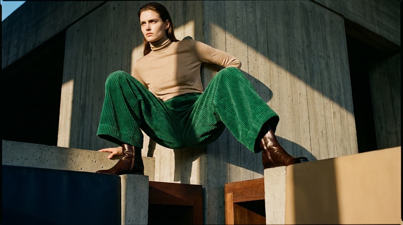 Cómo combinar un pantalón de pana: tabla por colores