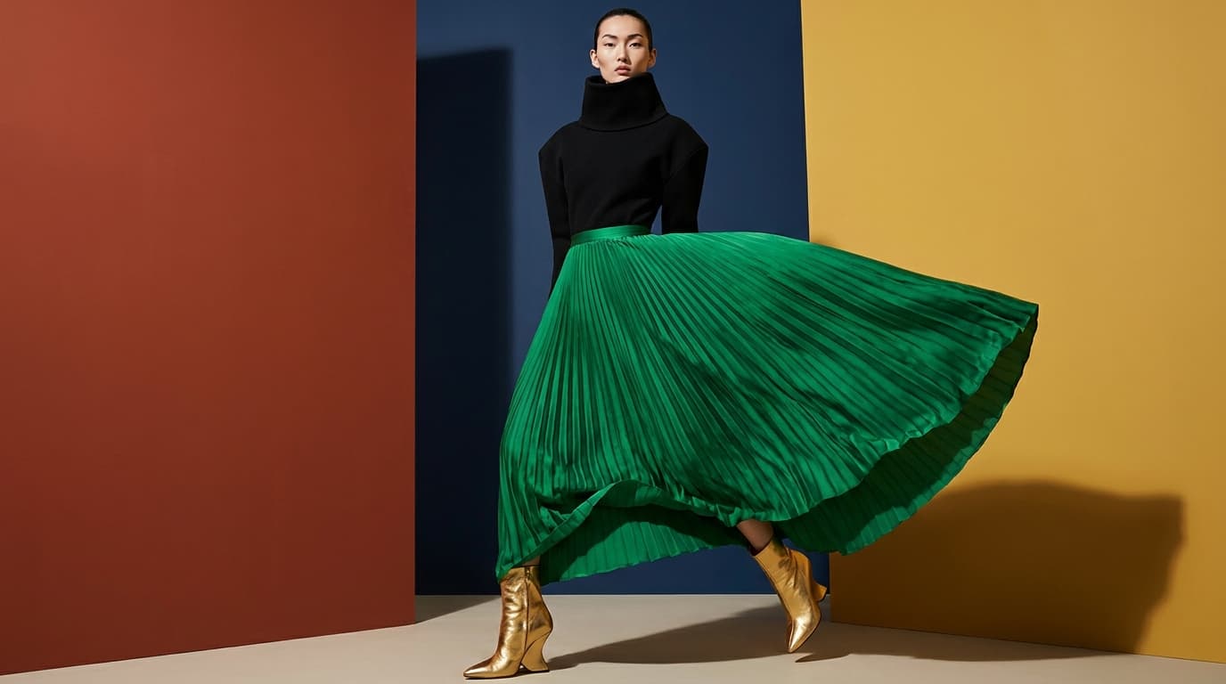 Cómo combinar una falda larga: tabla por color y por zapato