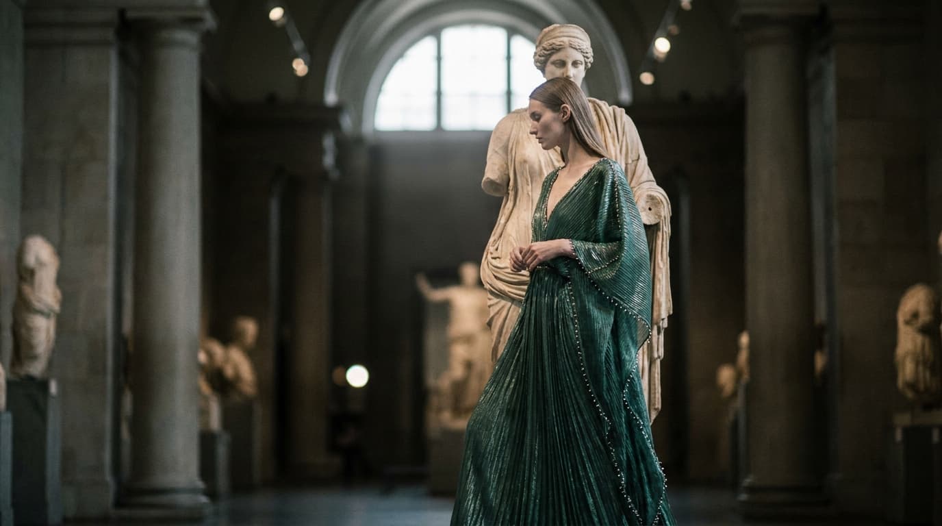 Vestido Delfos de Mariano Fortuny: qué es y dónde verlo